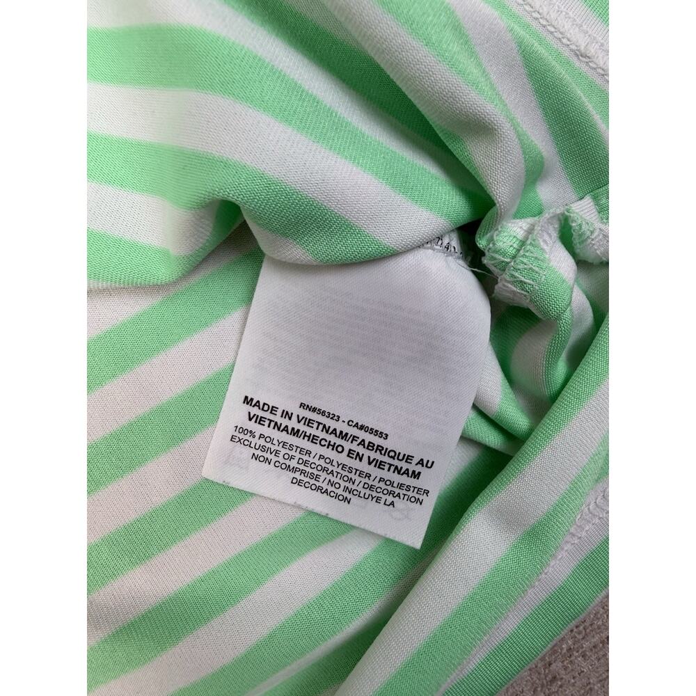 Nike Golf Women’s Small Green White Striped Dri-FIT Performance Polo Shirt - Picture 5 of 8